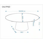 Masa extensibila CALYPSO, stejar natural