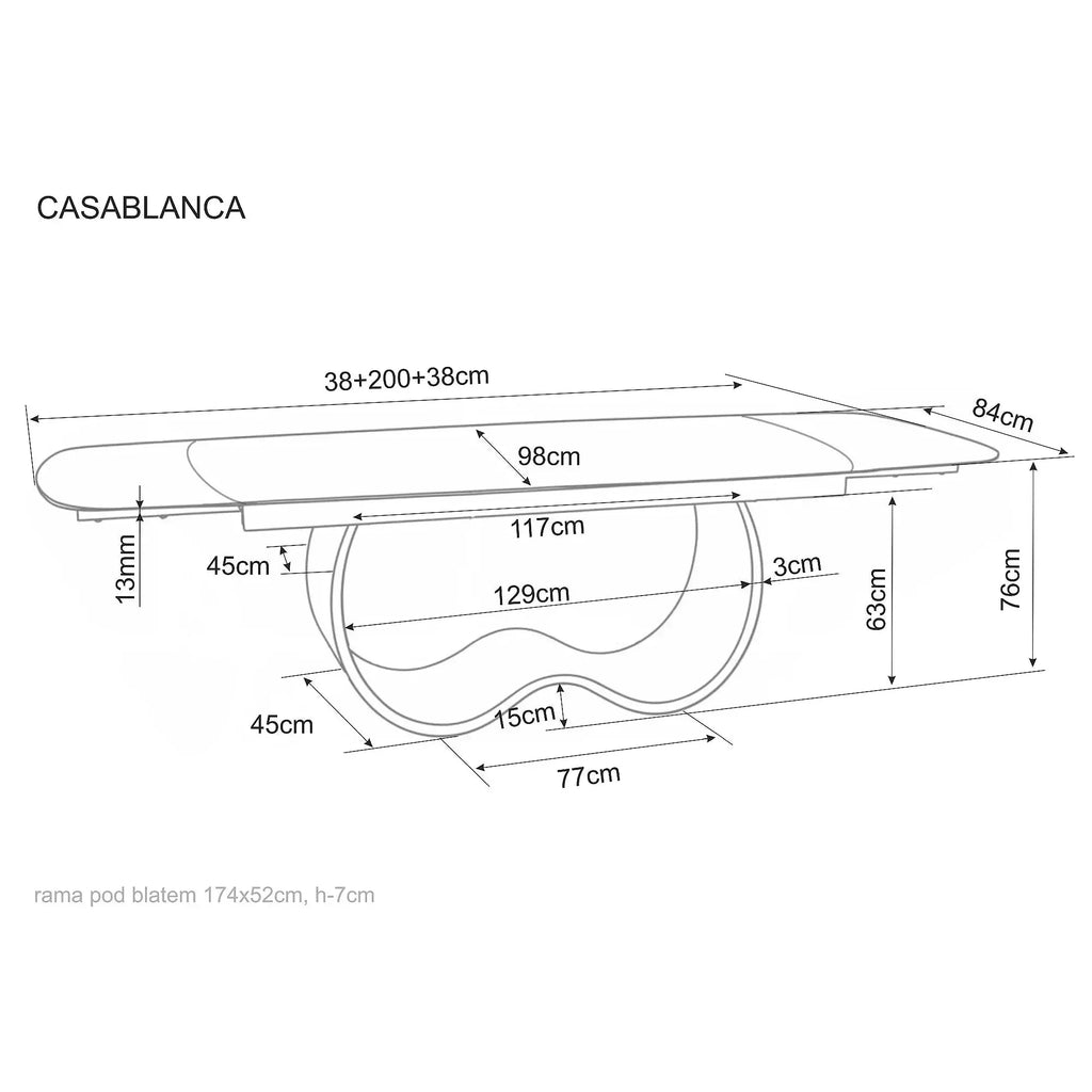 Masa extensibila CASABLANCA, vedere 12