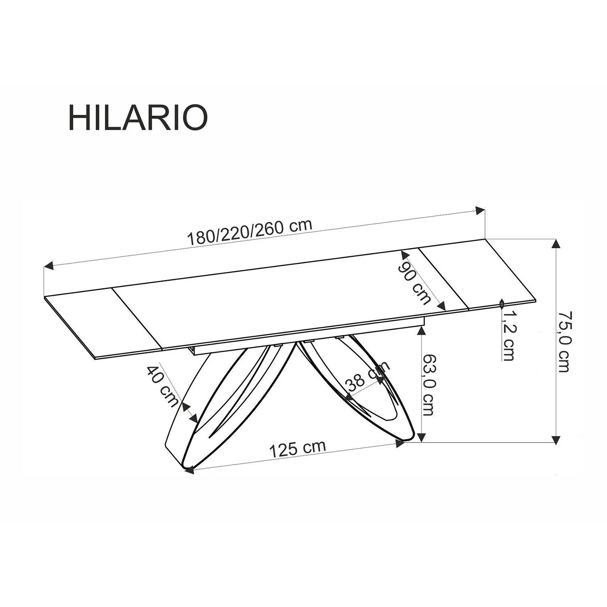 Masa extensibila HILARIO, vedere 3