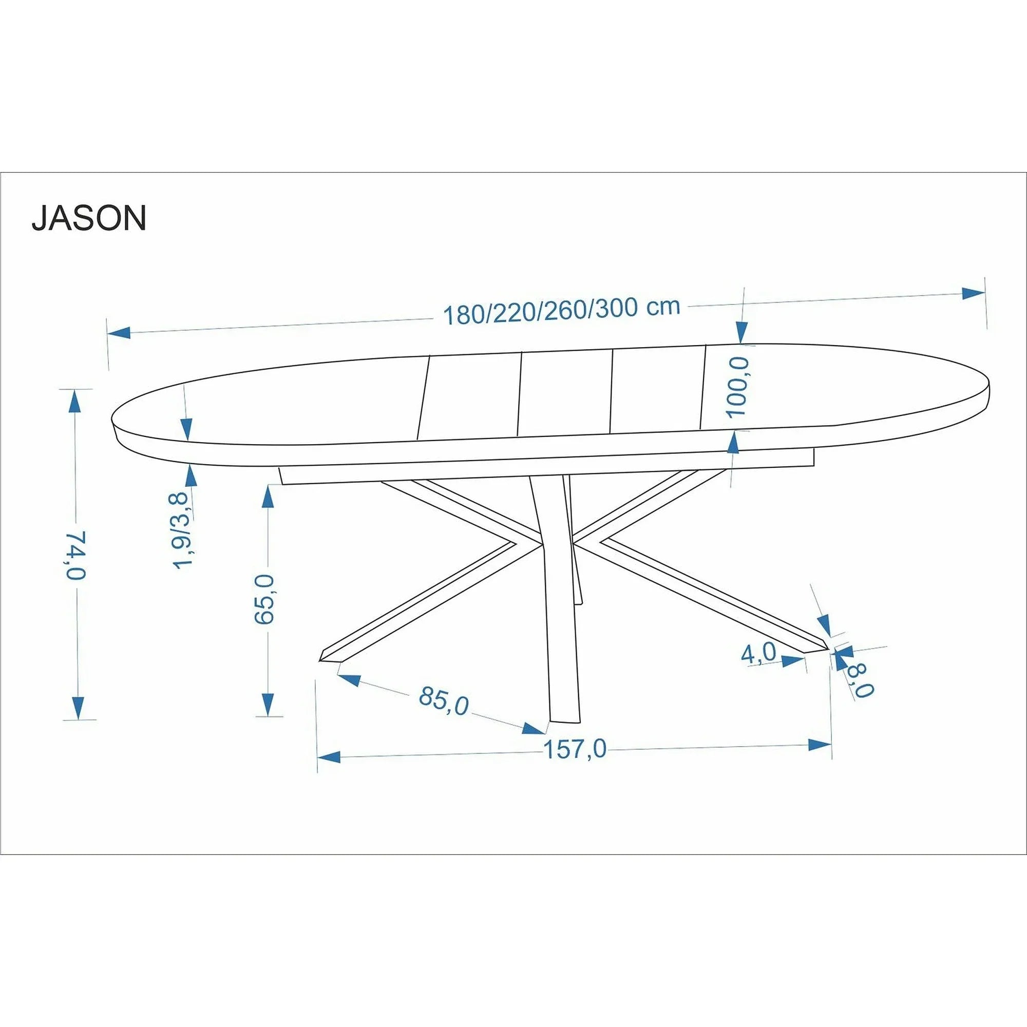 Masa extensibila JASON, vedere 3