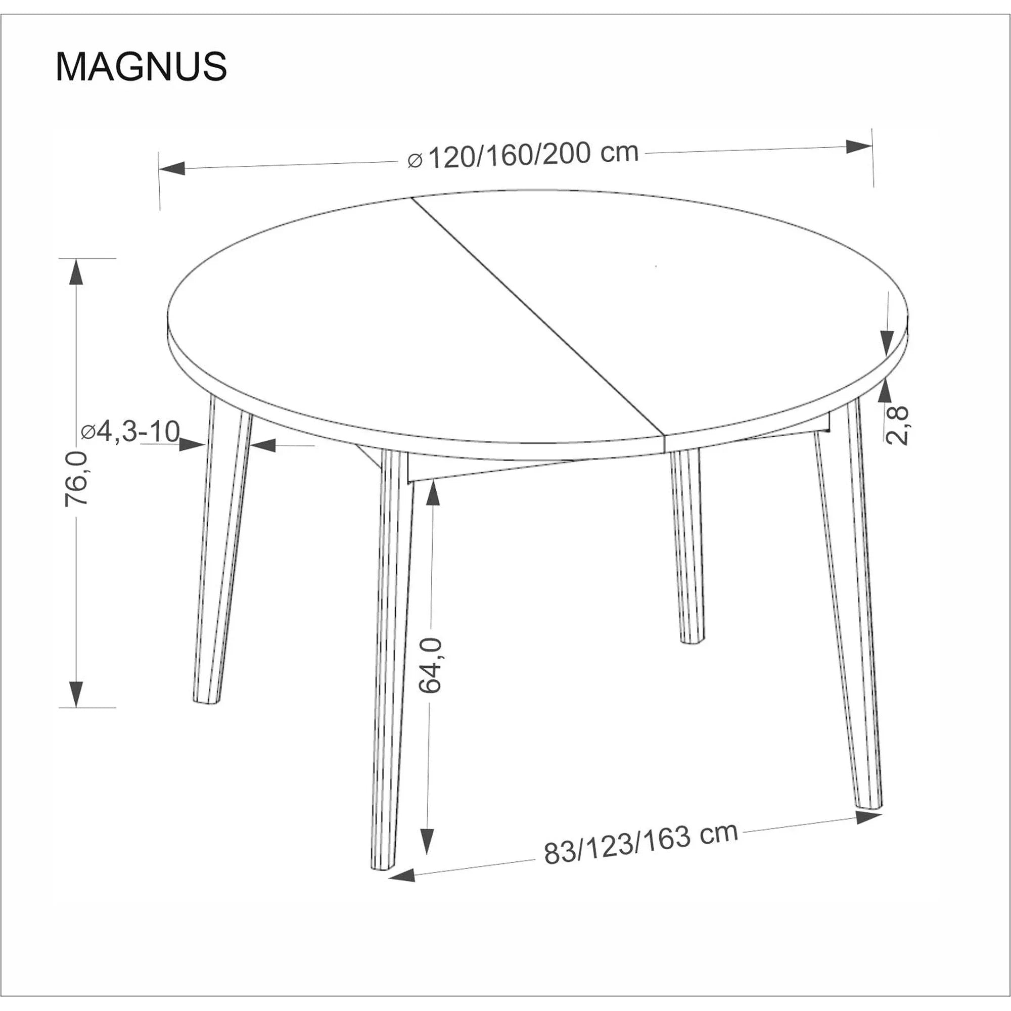Masa extensibila MAGNUS, vedere 4