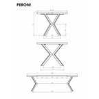 Masa extensibila PERONI, stejar/casmir