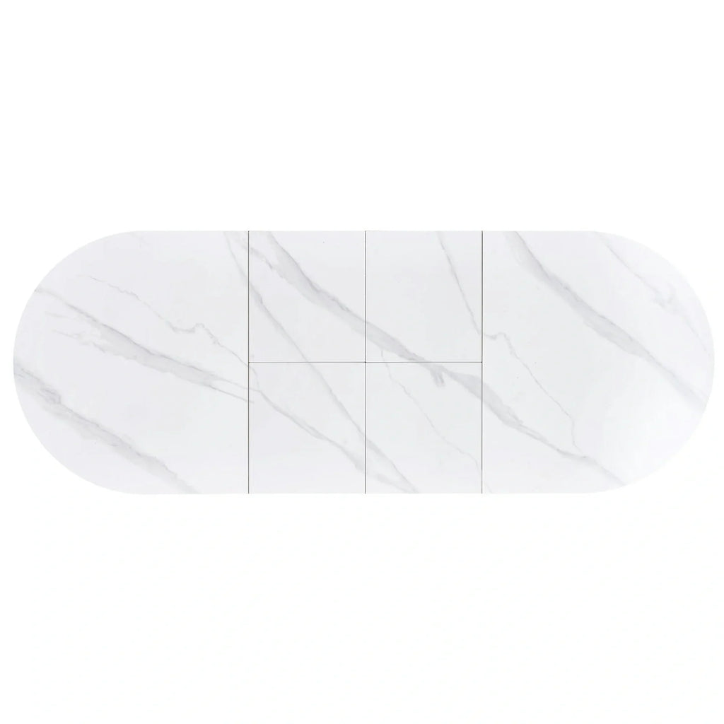Masa extensibila SIRIUS, alb/stejar natural