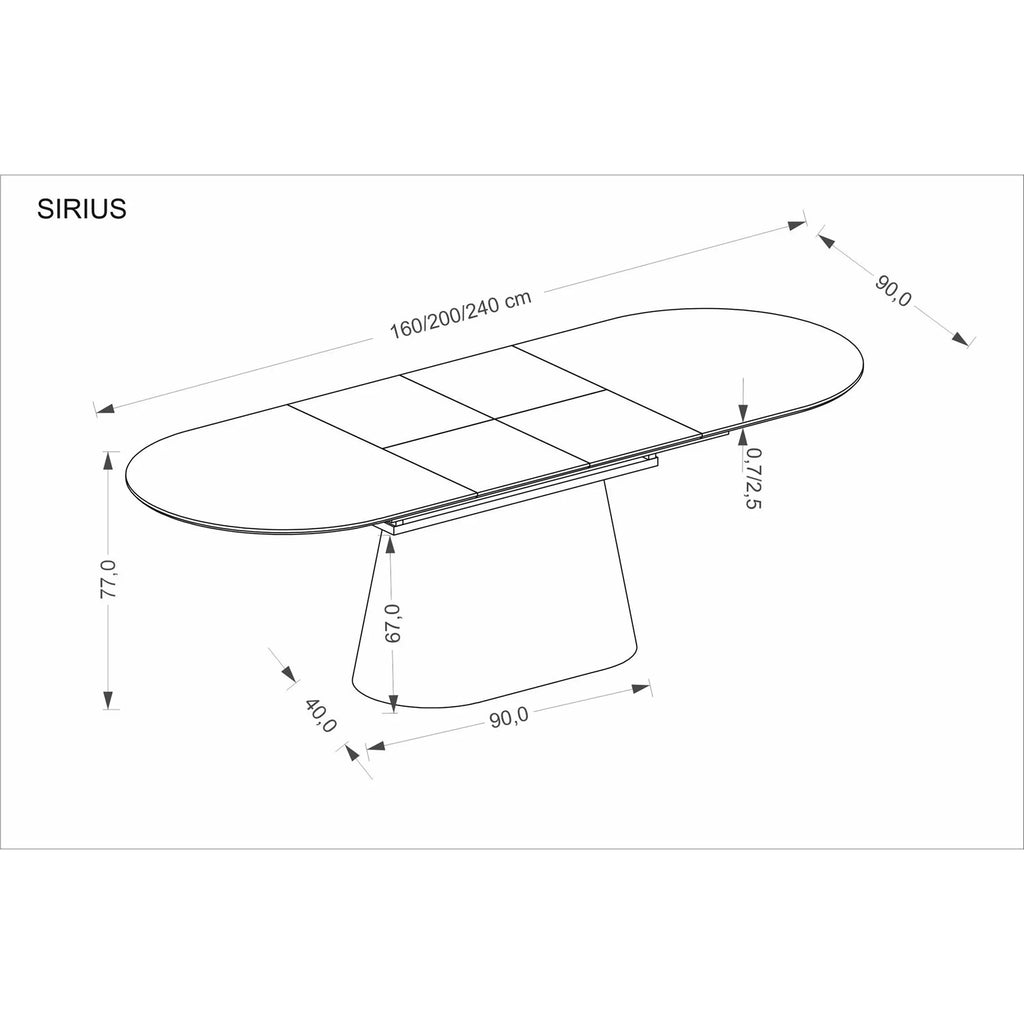 Masa extensibila SIRIUS, vedere 5