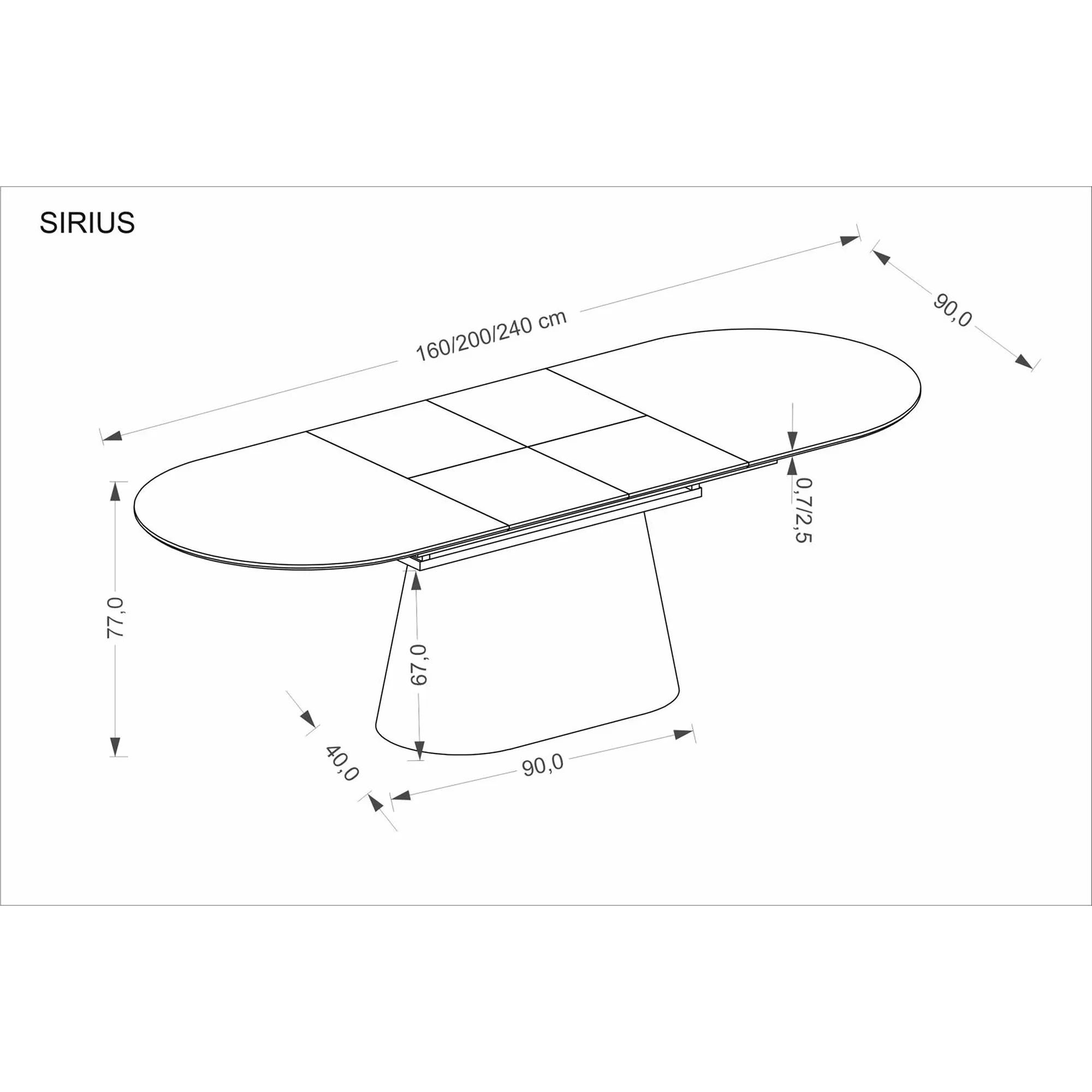 Masa extensibila SIRIUS, vedere 5