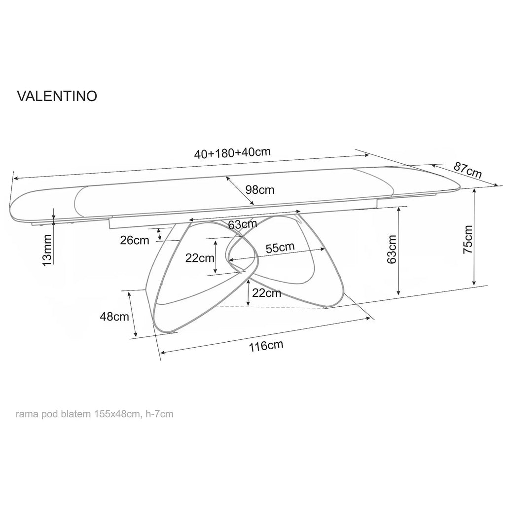 Masa extensibila VALENTINO, vedere 9