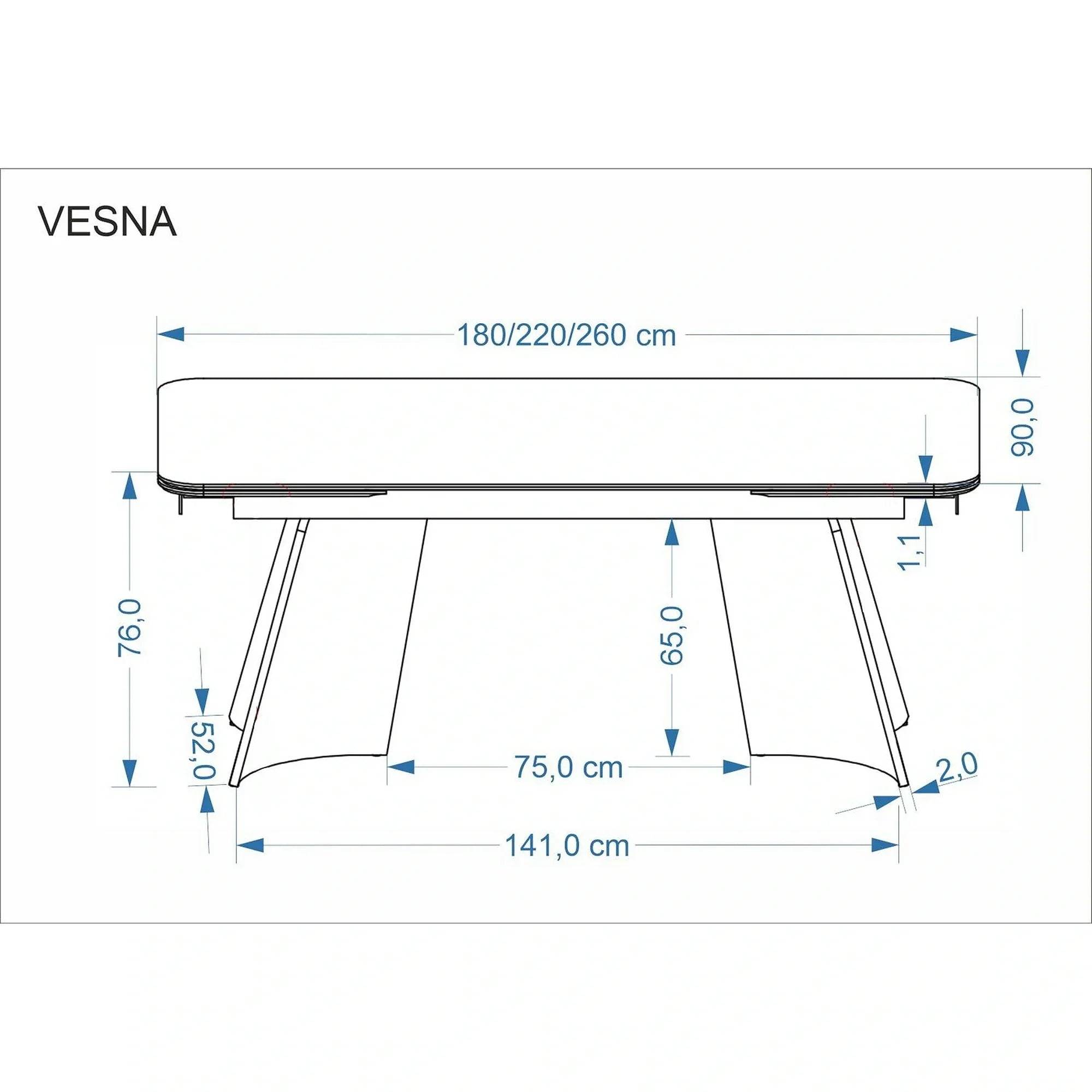 Masa extensibila VESNA, vedere 4
