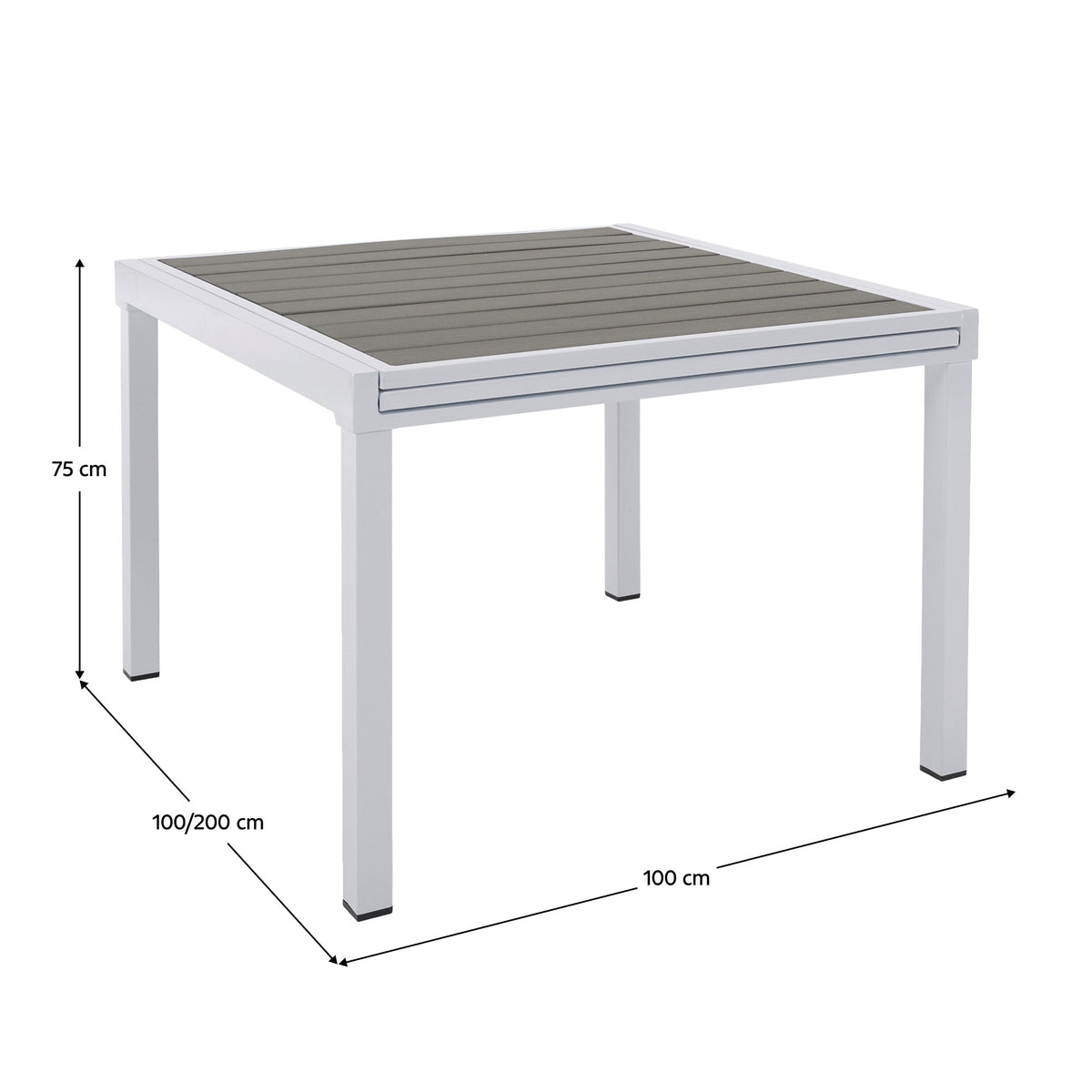 Masă grădină Dorio – schiță cu dimensiuni