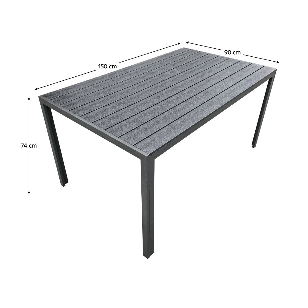Masă grădină Zinan – schiță cu dimensiuni