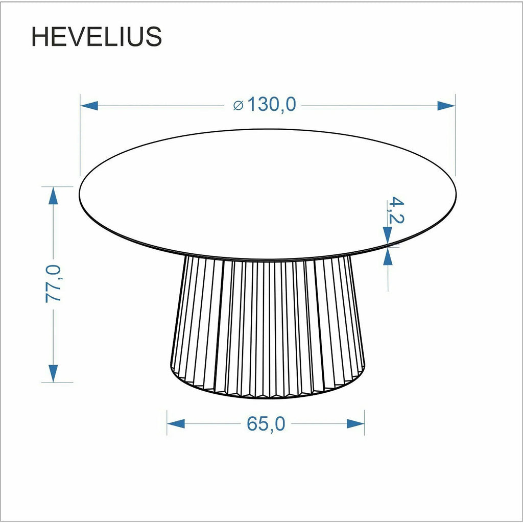 Masa HEVELIUS, nuc/negru