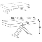 Măsuță de cafea Elton – schiță cu dimensiuni, imaginea 2