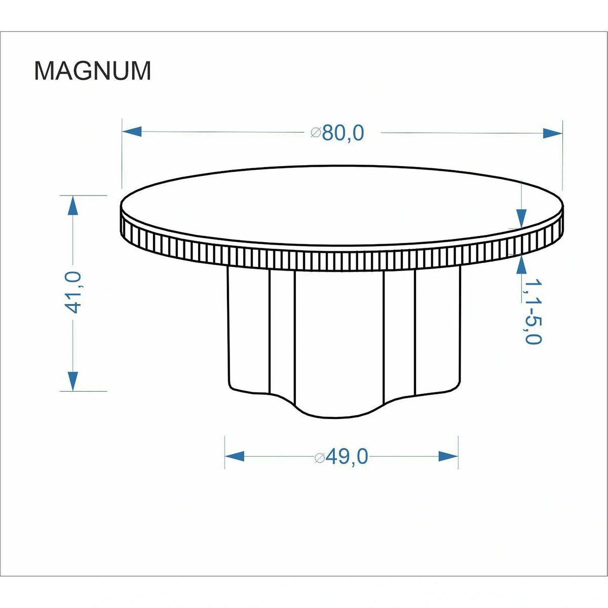 Măsuță de cafea Magnum, detaliu