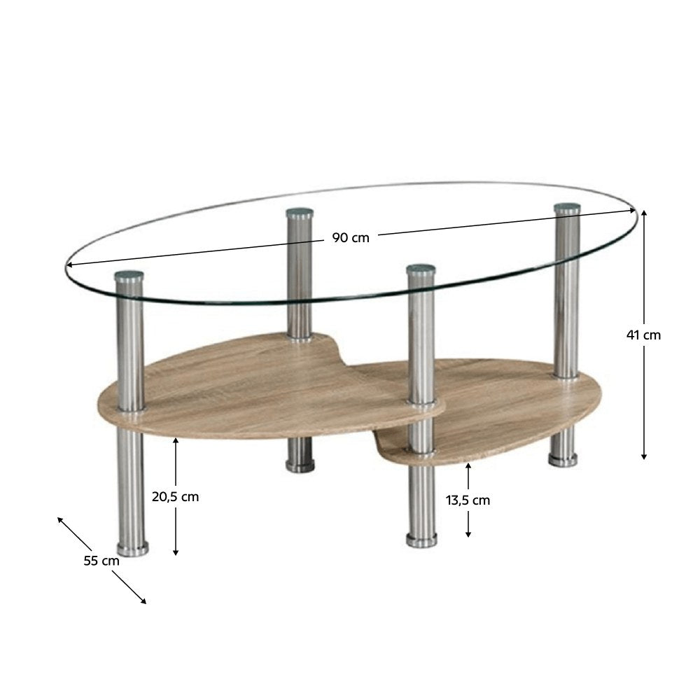 Măsuță de cafea Panty – schiță cu dimensiuni