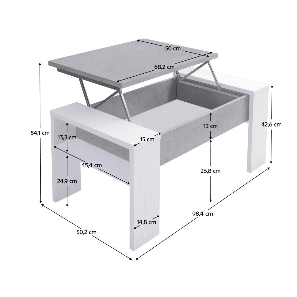 Măsuță de cafea Pula – schiță cu dimensiuni