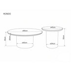 Măsuță de cafea Rondo – schiță cu dimensiuni