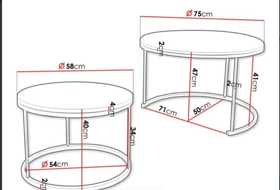 Set Masuta de cafea cu 2 piese Bolivia, crom – Maxinova (imaginea 2)