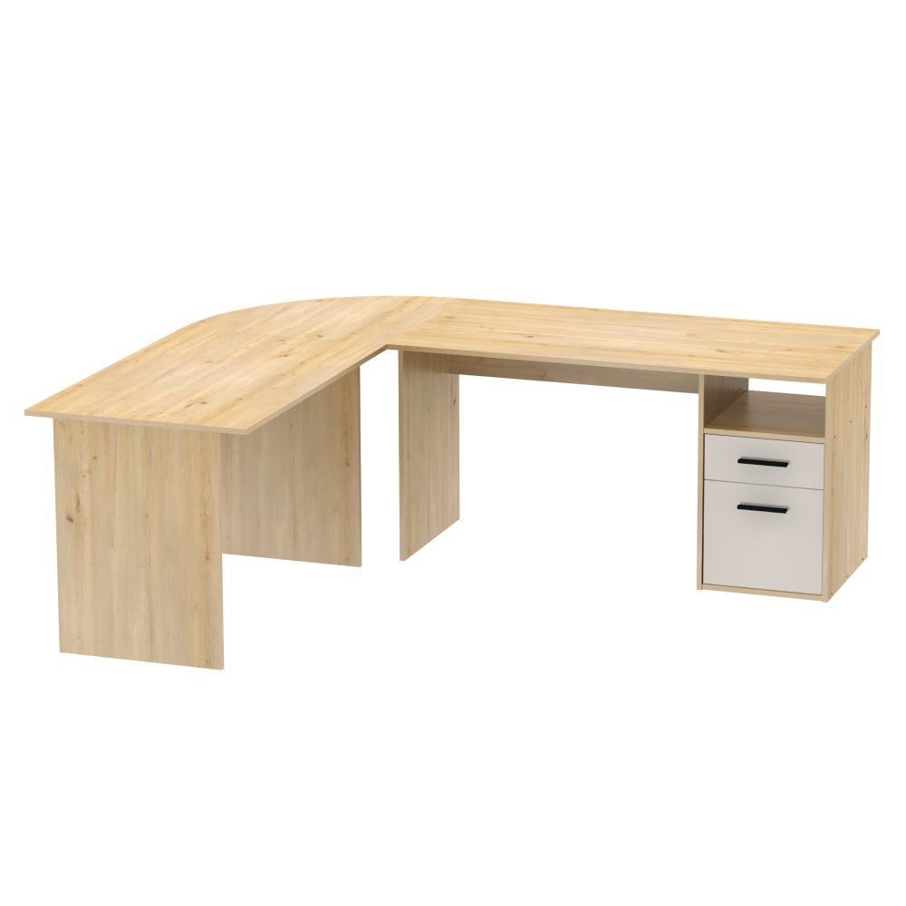 Birou PC MAURUS, stejar artisan
