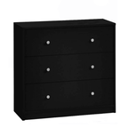 Comoda MAY 3, 3 sertare, negru