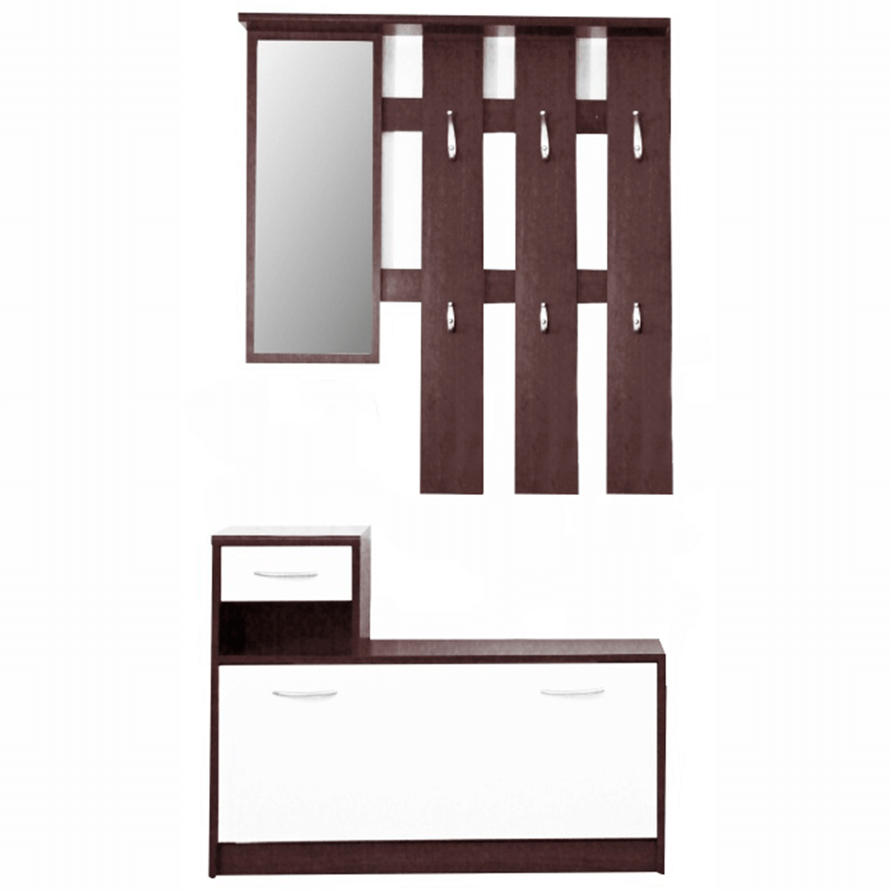 Set vestibul alb MECKI, wenge