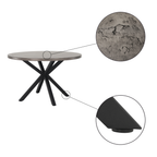 Masa dining MEDOR, gri / negru