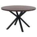 Masa de sufragerie MEDOR, stejar inchis/negru, diametru 120 cm