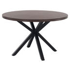 Masa de sufragerie MEDOR, stejar inchis/negru, diametru 120 cm