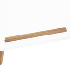 Birou PC MELTEN, alb / natural