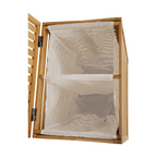 Cos de rufe MENORK, natural / alb