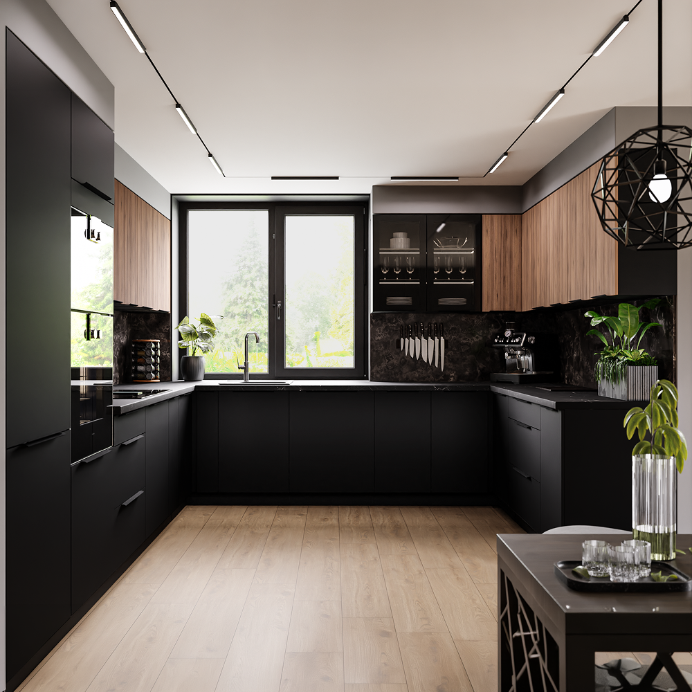 Dulap bucatarie SIBER, negru