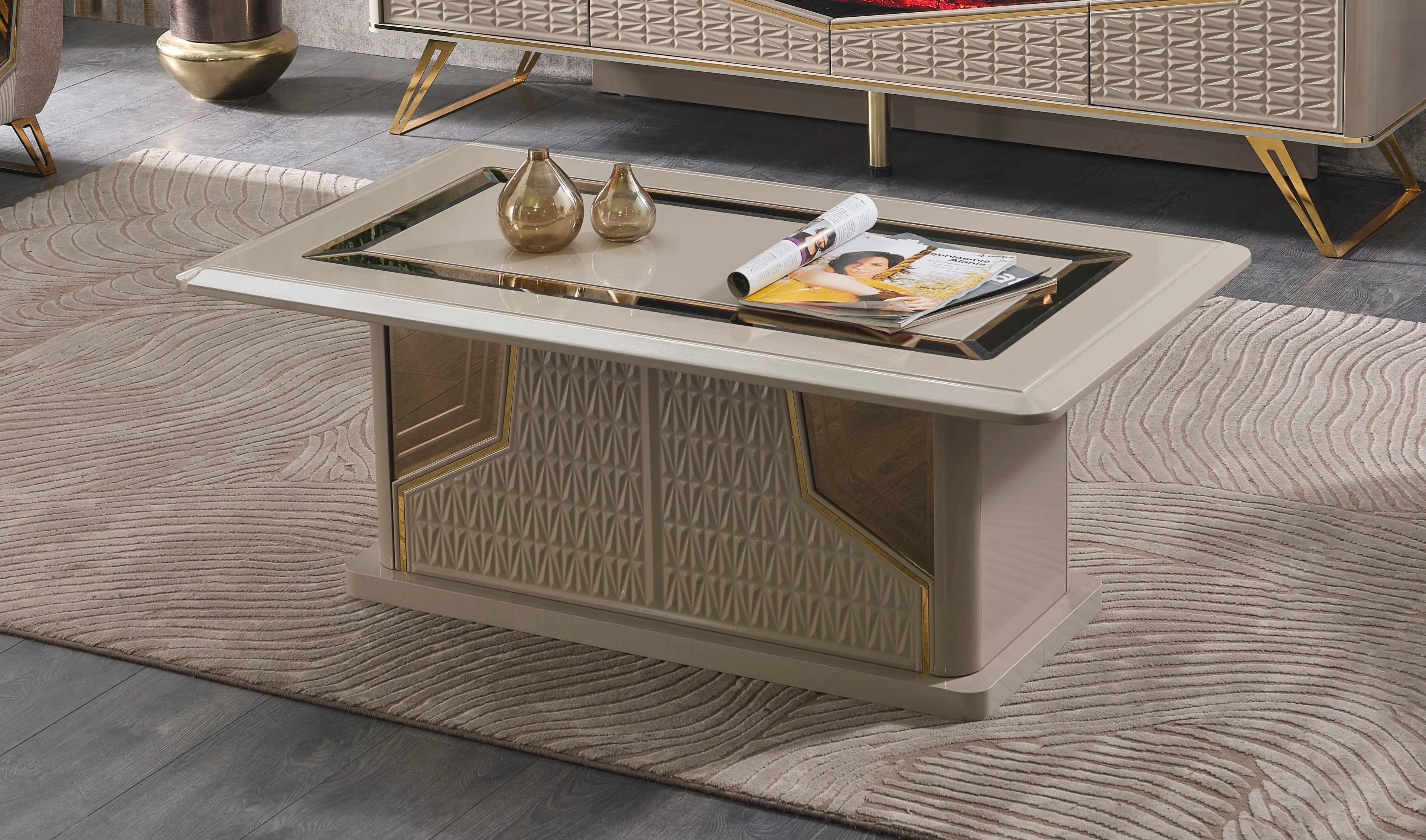 Masuta de cafea de Lux Milano,gold – Maxinova (imaginea 1)