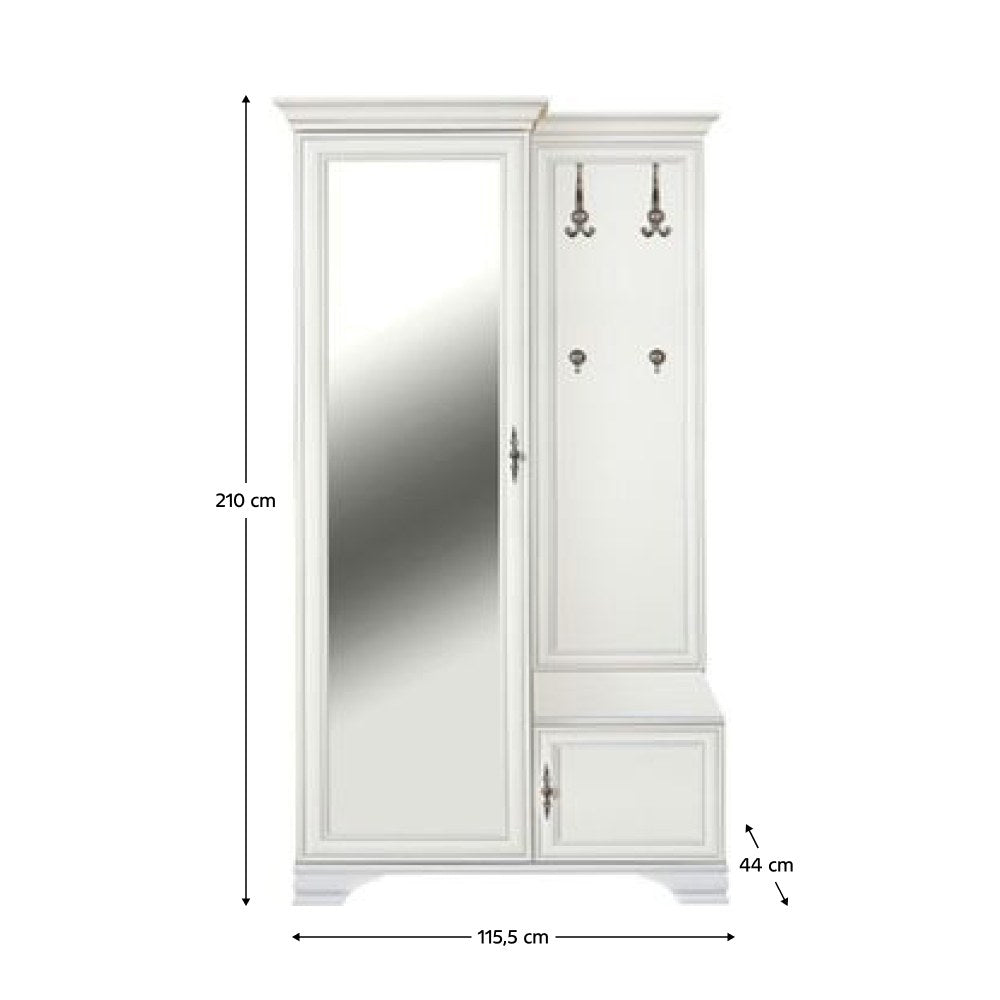 Mobilier hol Kentak – schiță cu dimensiuni