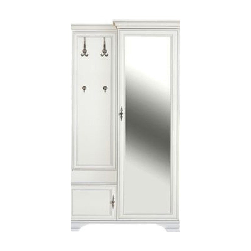 Mobilier hol Kentak, alb, vedere din față