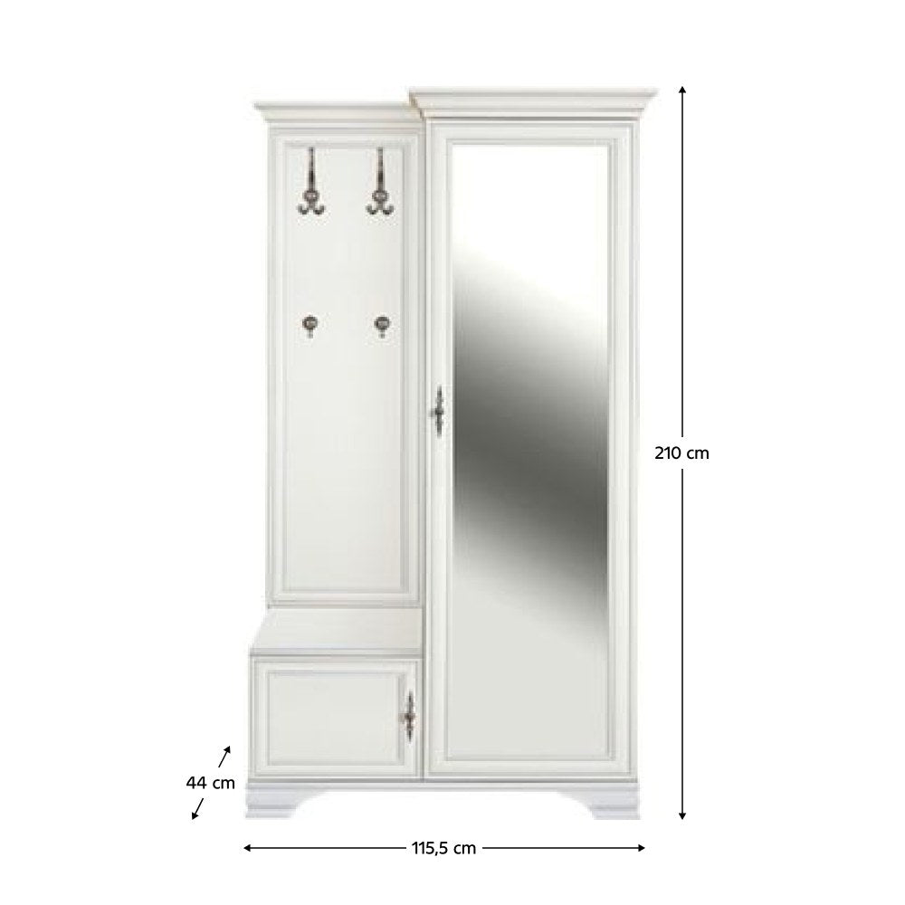 Mobilier hol Kentak – schiță cu dimensiuni