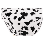 Taburet MOLLY, alb / negru / natural