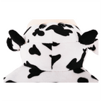 Taburet MOLLY, alb / negru / natural