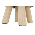 Taburet MOLLY, alb / negru / natural