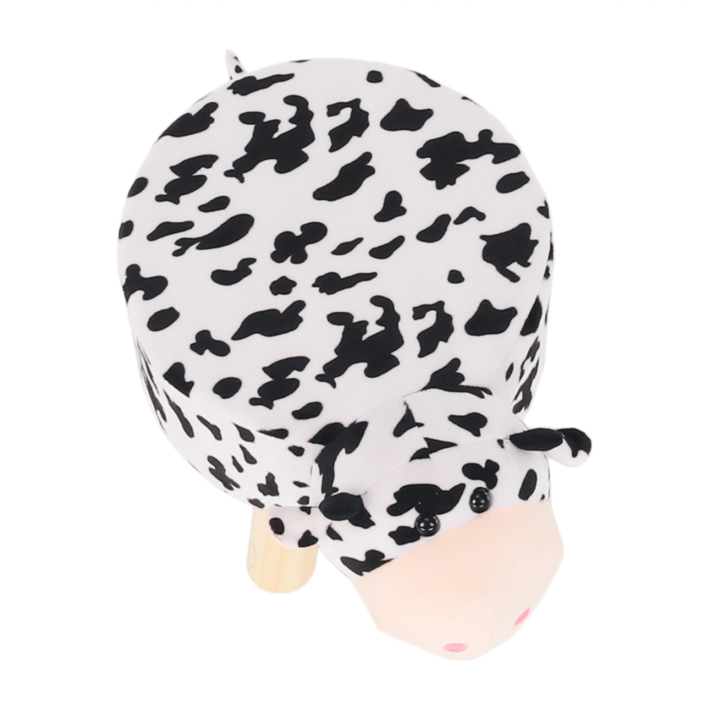 Taburet MOLLY, alb / negru / natural