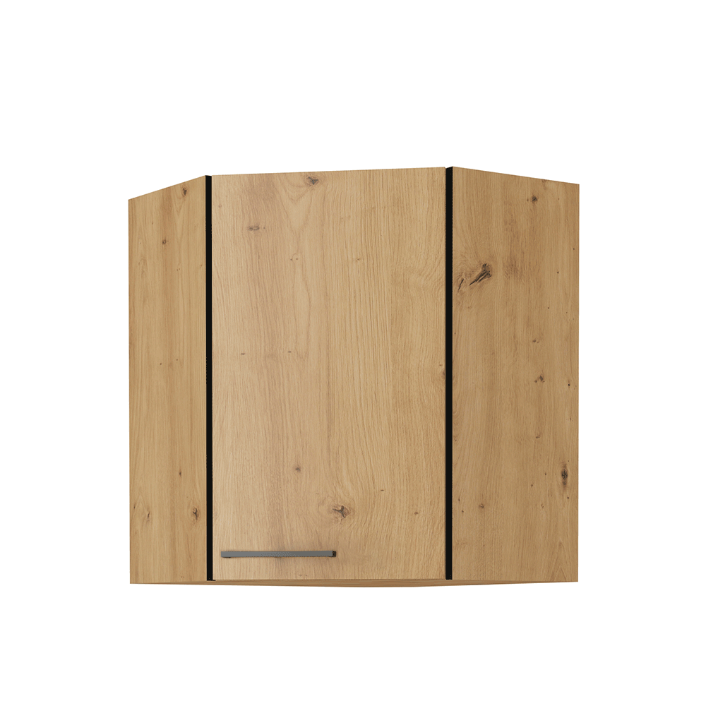 Dulap superior MONRO 60/60 GN-72 1F, negru mat/stejar artizan