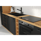 Dulap bucatarie MONRO, negru mat / stejar artisan