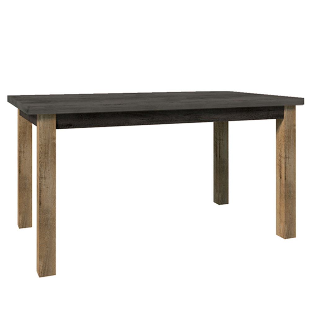 Masa dining MONTANA STW, extensibila, stejar lefkas inchis/gri, 160-203x90 cm