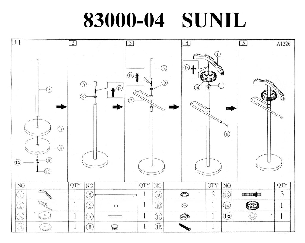 Cuier SUNIL, slujitor mut, lemn natural/crom