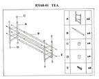 Dulap incaltaminte 2 randuri TEA, cromat/negru