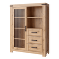 Vitrina 1W3S MORATIZ, stejar wotan