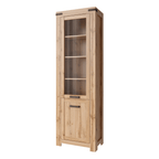 Vitrina 1D1W MORATIZ, stejar wotan