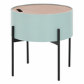 Taburet cu spatiu de depozitare MOSAI, neo menta/natural/negru