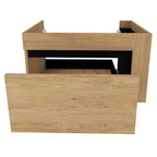 Mobilier baie MOURO, stejar auriu / negru