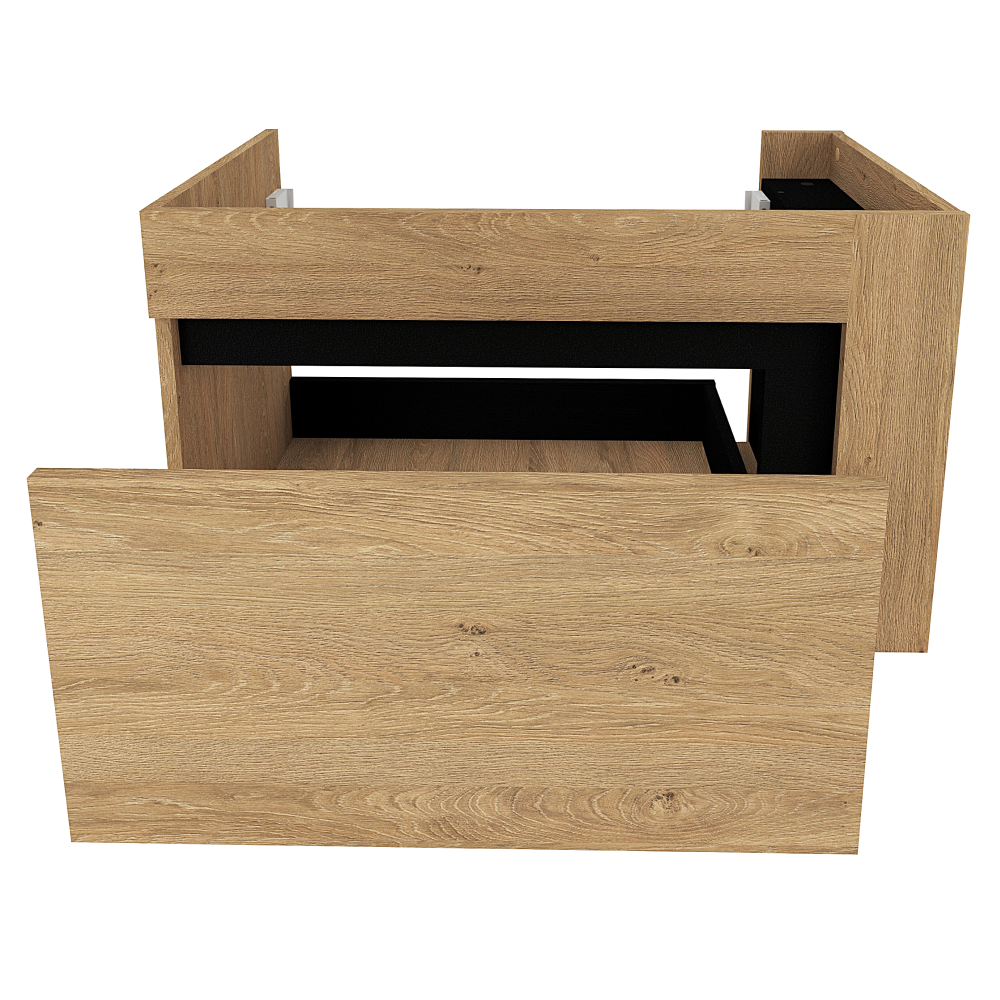 Mobilier baie MOURO, stejar auriu / negru