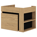 Mobilier baie MOURO, stejar auriu / negru