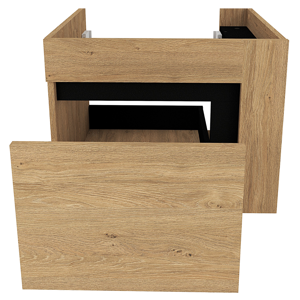 Mobilier baie MOURO, stejar auriu / negru