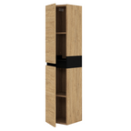 Mobilier baie MOURO, stejar auriu / negru
